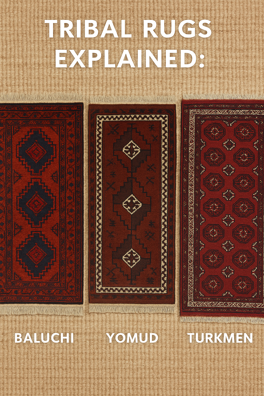 Tribal Rugs Explained: Baluchi, Yomud, and Turkmen Designs