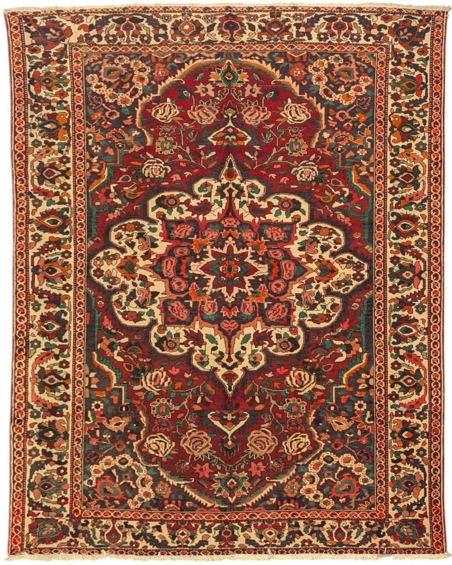 Red Persian Bakhtiari 7X10 Feet (Sn:5883)