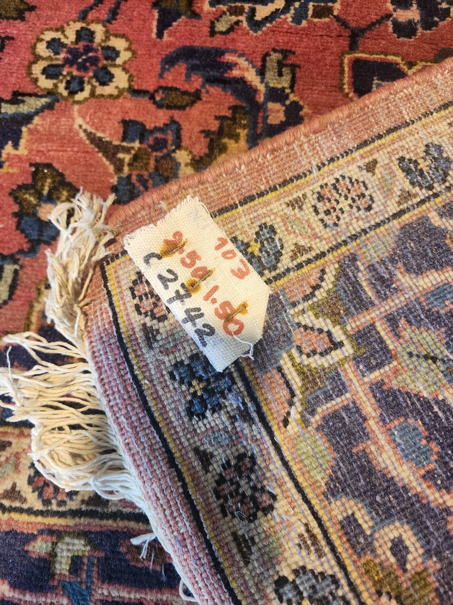 Pink Kashan Vintage Hand Made (5X8 Feet, Pre-1980) (Sn:2742)