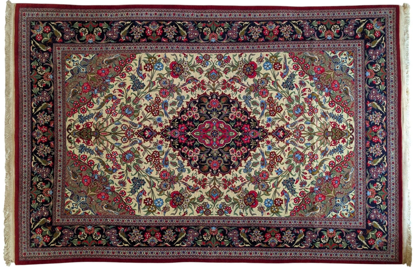 Cream Qum 4.5X7 Feet (Sn:4813)