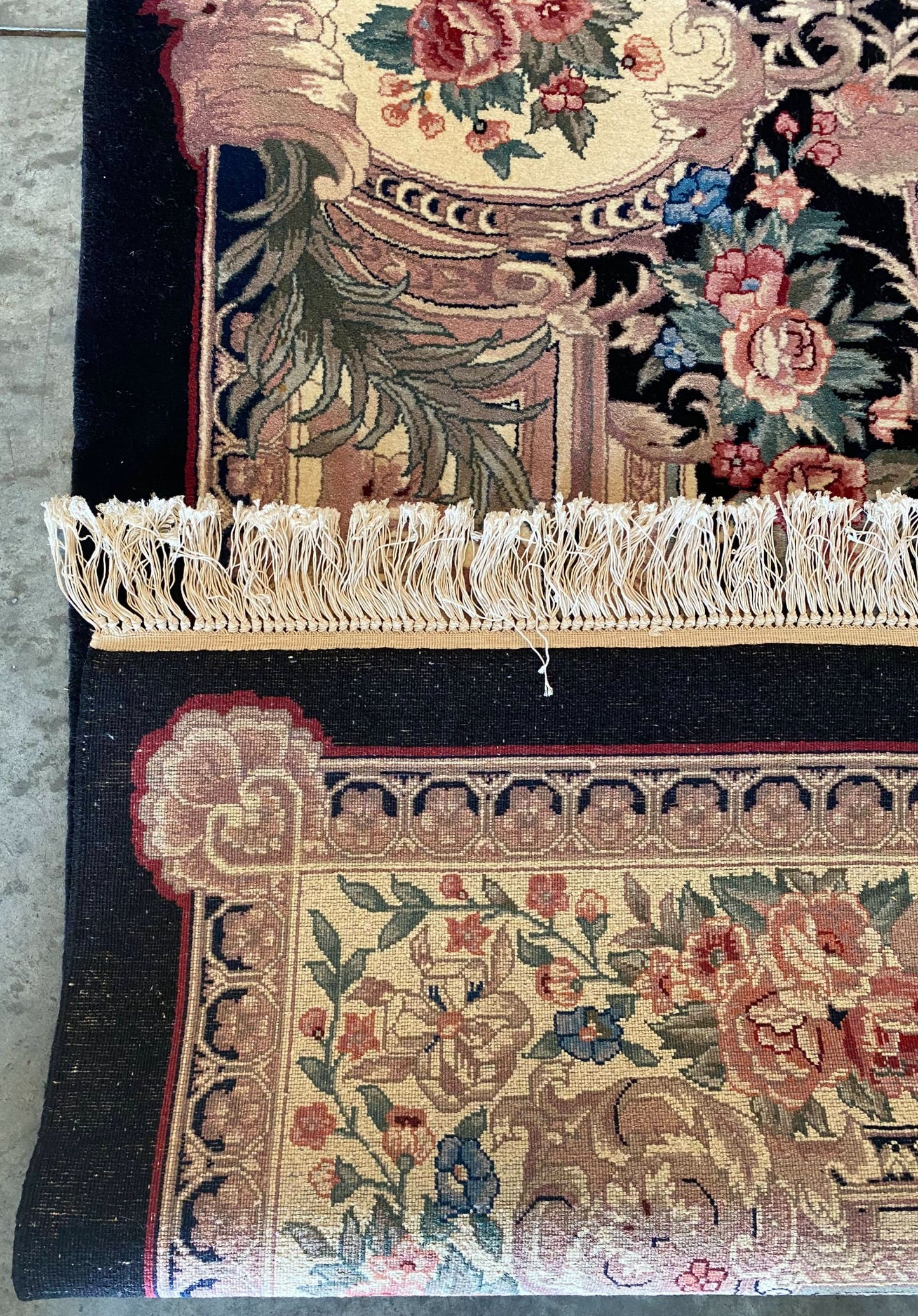Handmade Chinese Aubusson Rug – 6x9 Feet | Floral French Style (SN:3926)