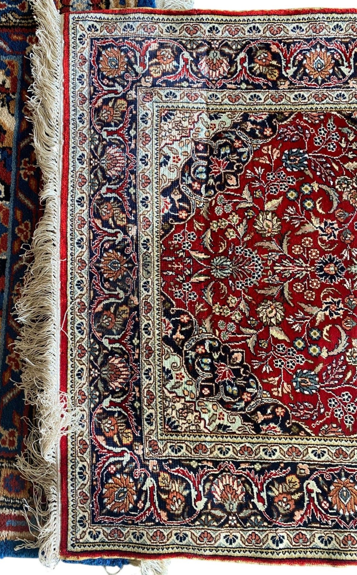 Persian Qom Runner – 2.5x10 Feet – Hand-Knotted Floral Design (Sn:7992)