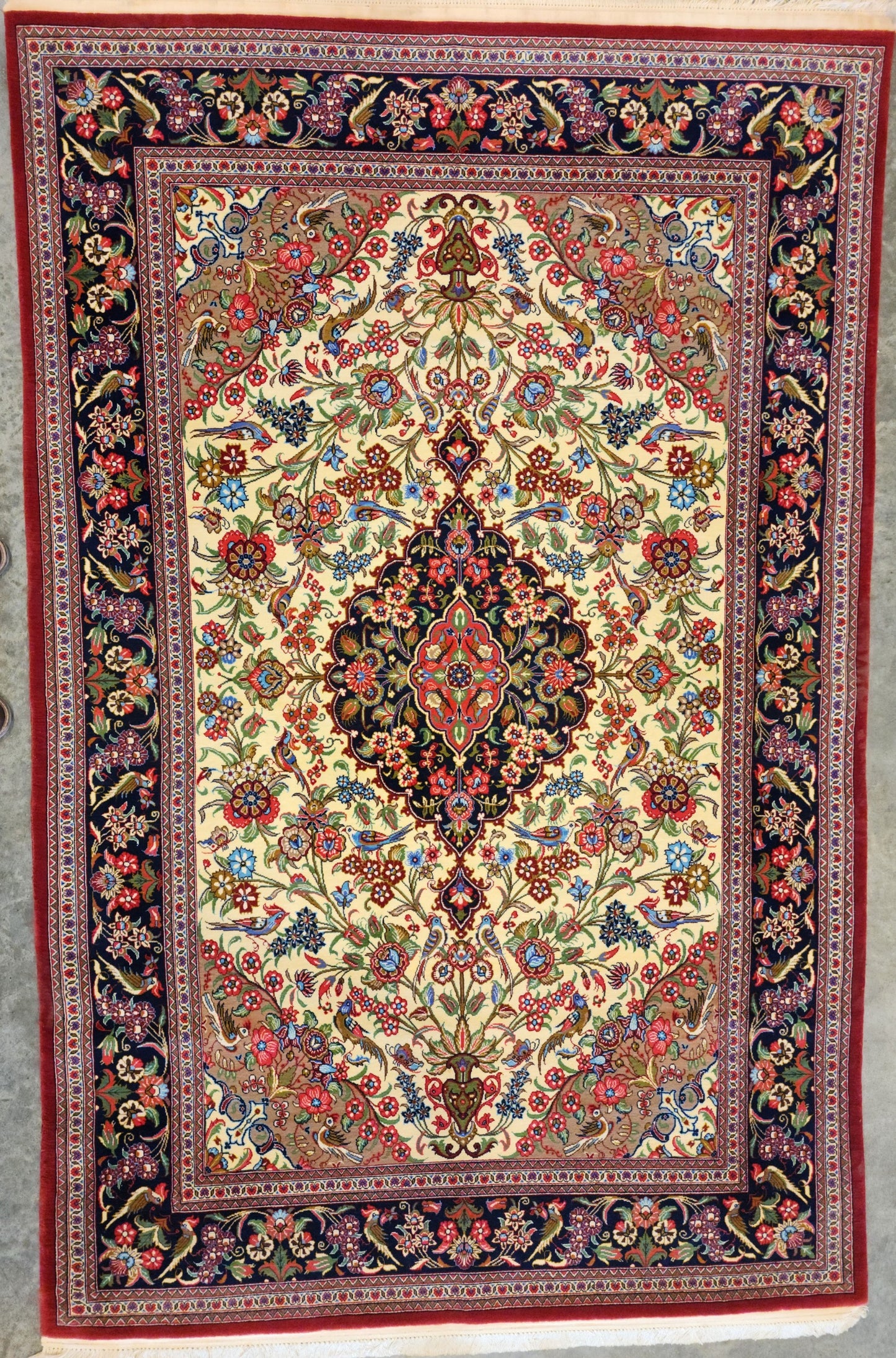 Cream Qum 4.5X7 Feet (Sn:4813)