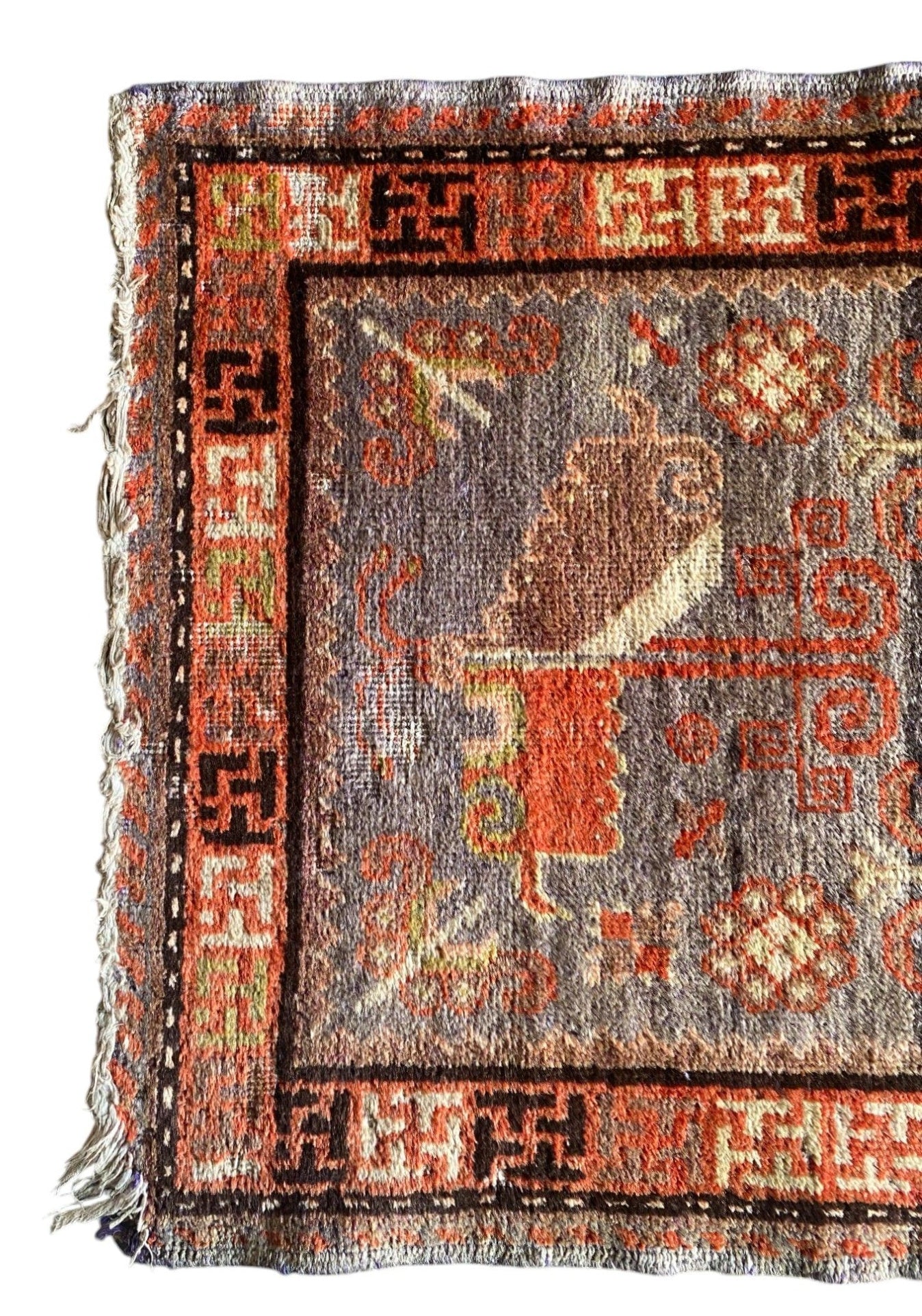 Vintage Khotan Runner Rug | Handwoven East Turkestan Carpet | 2.5 x 6 ft (Sn:6632)