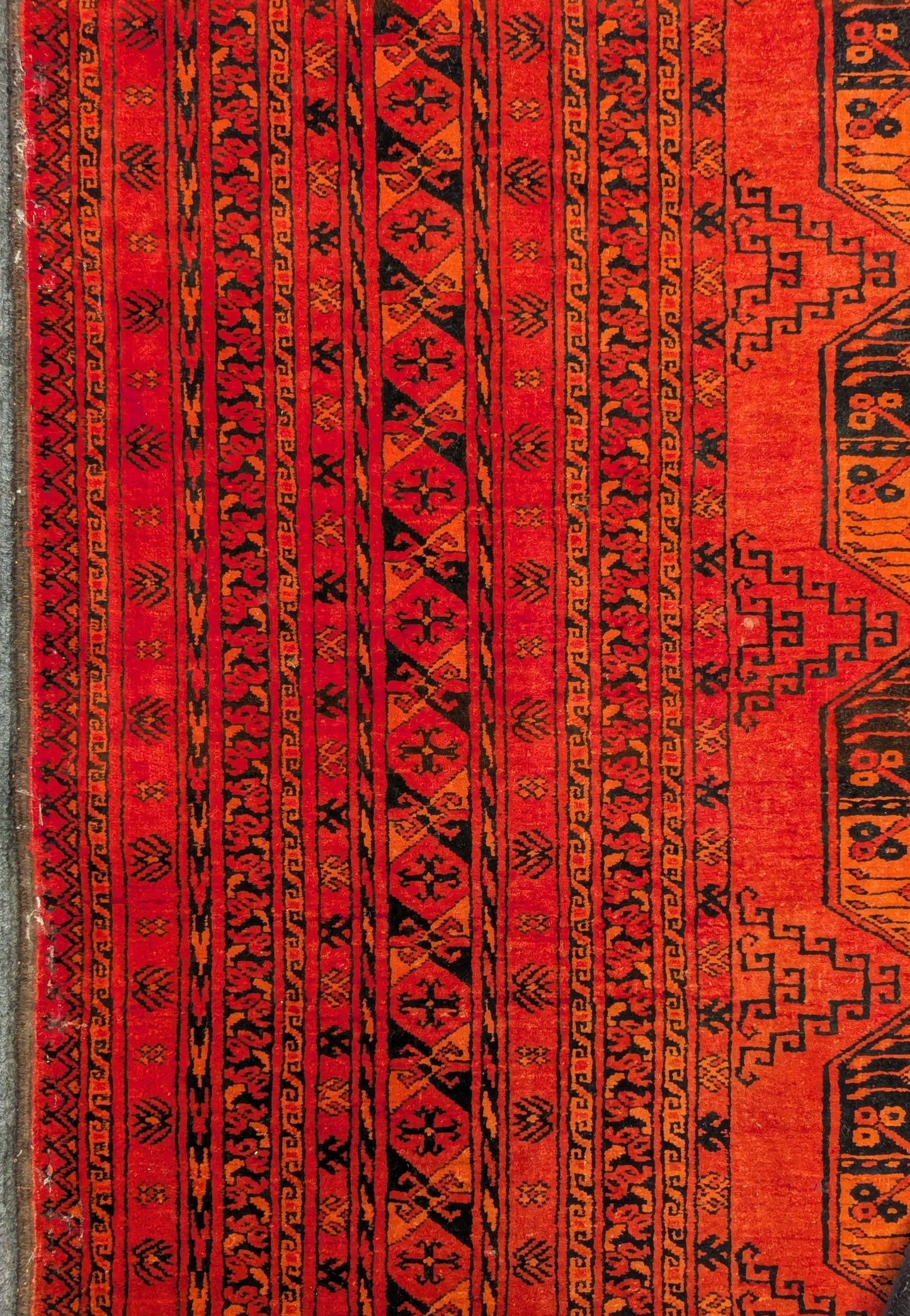 Vintage Turkmen Bokhara Rug – 6x9 Feet Hand-Knotted Wool Carpet (sn:6561)