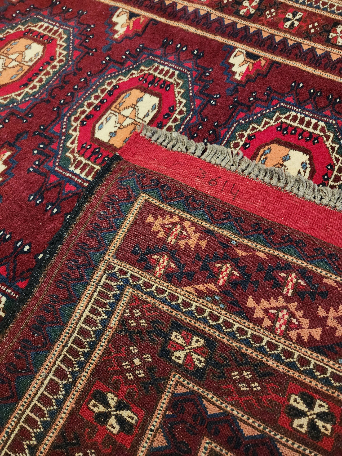 Vintage Red Bokhara Handmade Wool Rug – 4x6 Feet(Sn:3614)