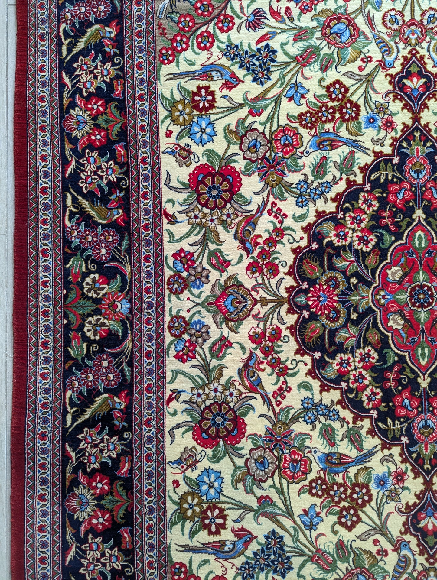 Cream Qum 4.5X7 Feet (Sn:4813)