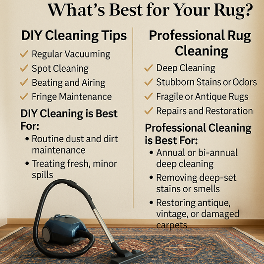 DIY Tips vs. Professional Cleaning: What’s Best for Your Rug?