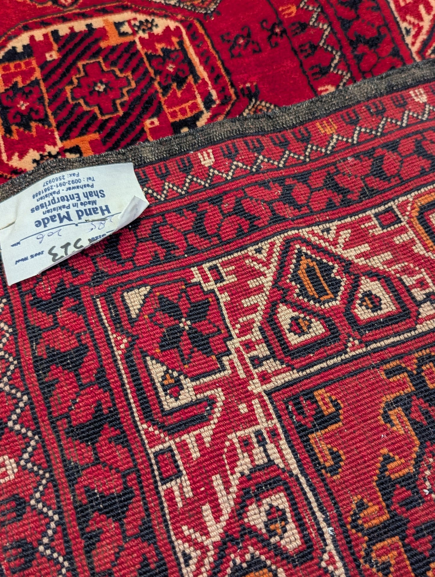 Hand-Knotted Bokhara Rug – Red Tekke Gul Design | 7x10 Feet (Sn:7523)