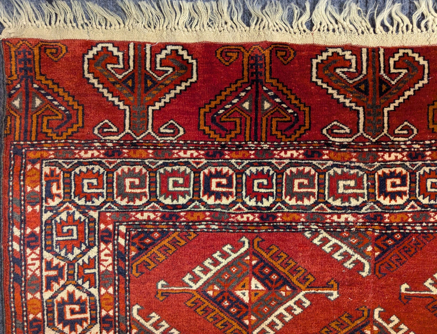 Vintage Yomud Rug – Handwoven 4x6 ft Tribal Wool Carpet(Sn:7696)