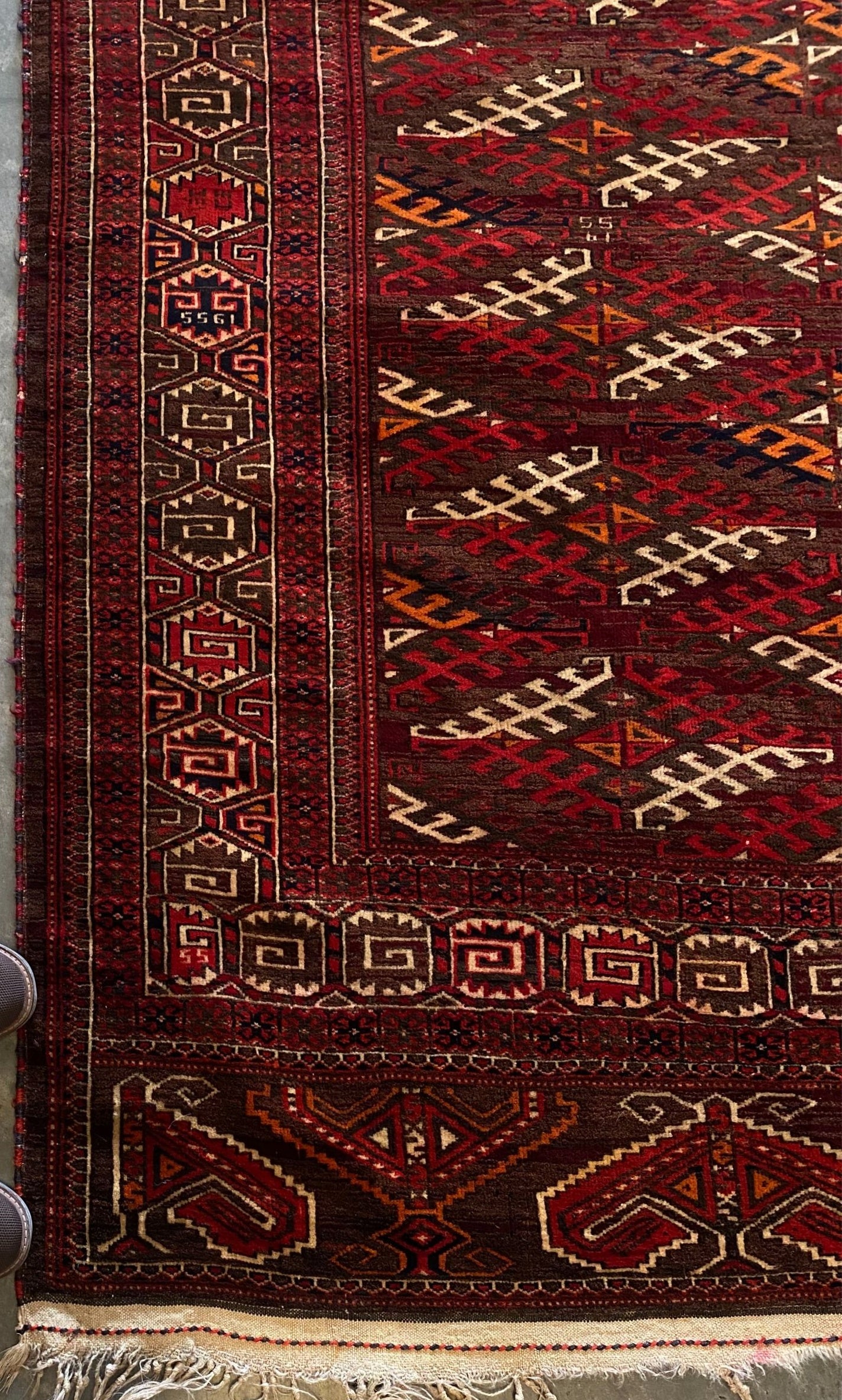 Red Antique Turkmen 7 x 10 Feet (SN:5563)