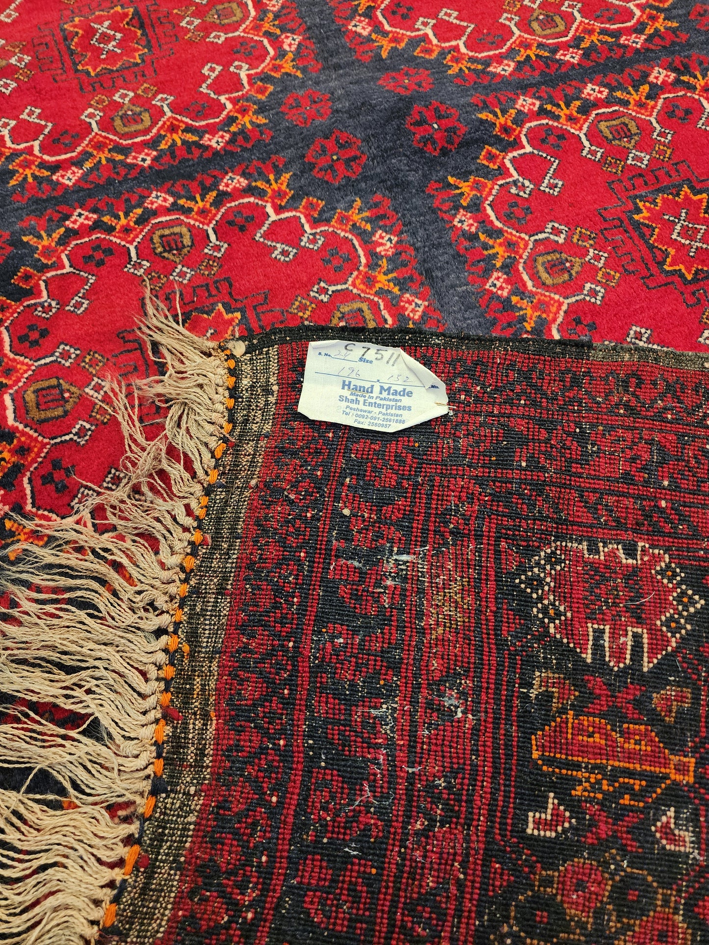 Vintage Baluch Tribal Rug – Geometric Medallion Design | 4.3 x 6.4 Feet (Sn:7511)