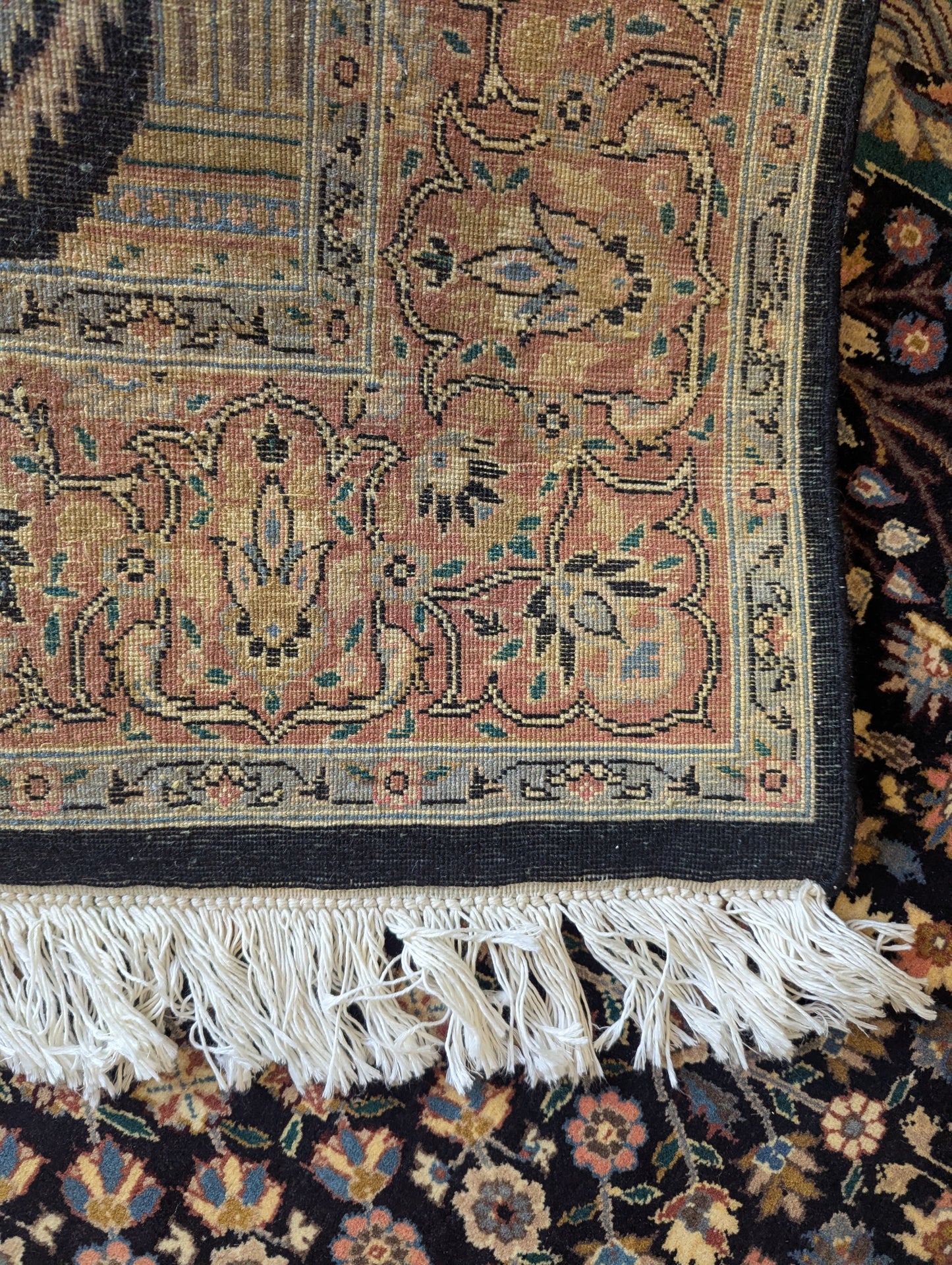 Persian Blue Kashan Carpet – Tree of Life 4.5X7 Feet (Sn:6647)